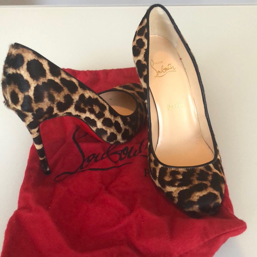 Christian Louboutin Leopard Calf Hair Pumps 36.5